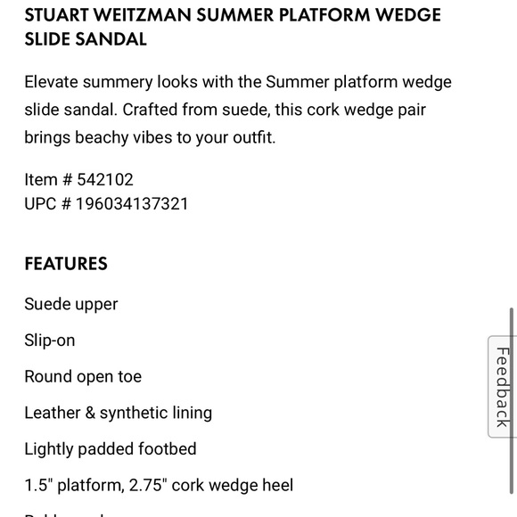 NEW ! Stuart Weitzman platform summer wedges - Picture 11 of 11